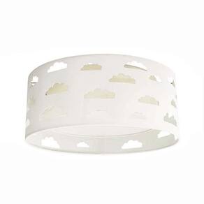 Luminária Plafon Nuvens Duplo Recorte Cru 40x16 Cru/Branco