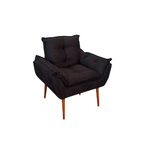 Poltrona Opala Decorativa - Escritório - Recepção - Preto Cor:preto