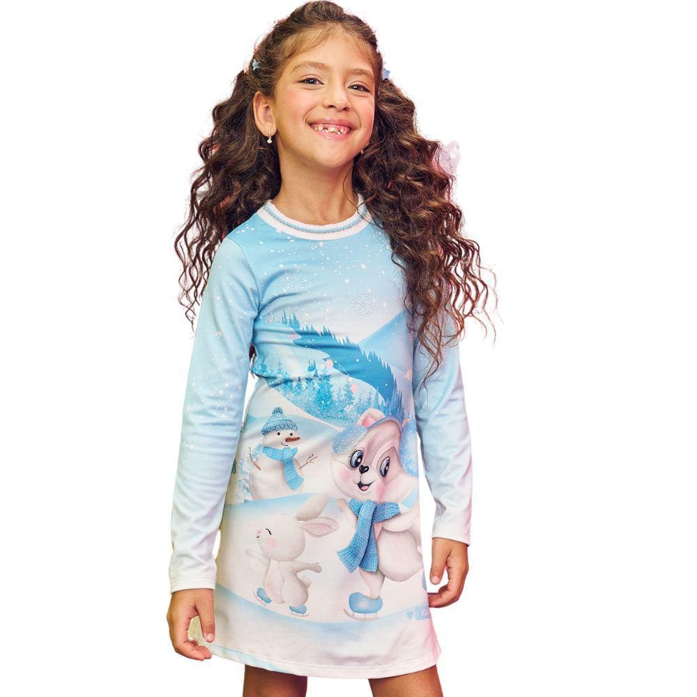 Vestido Azul Neve kukiê 70733