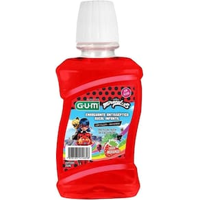 Gum Enxaguante Antisseptico Bucal Infantil Miraculous LADY BUG 250ML Morango