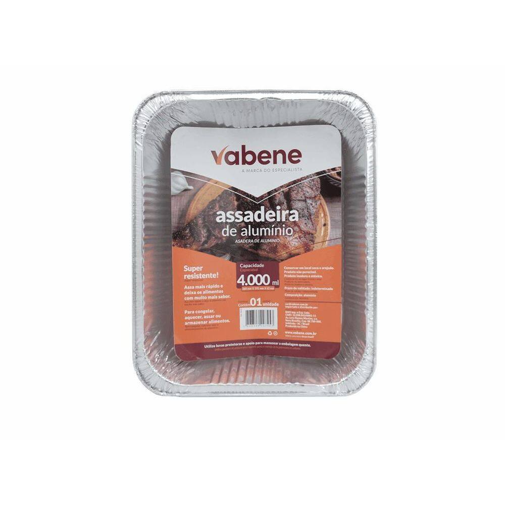 Assadeira Retangular 4000Ml Sem Tampa Vabene