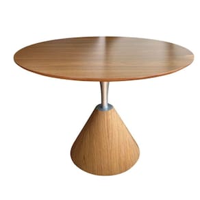 Mesa De Jantar Cone Redonda Masp 90 Cm Tampo Freijó Base Freijó Cor Marrom