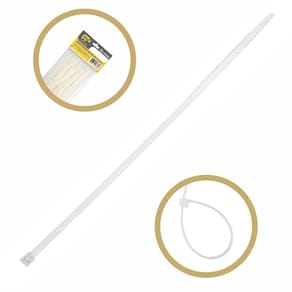 Kit Abraçadeira Presilha 370x7,0mm Branca 200 Unidades