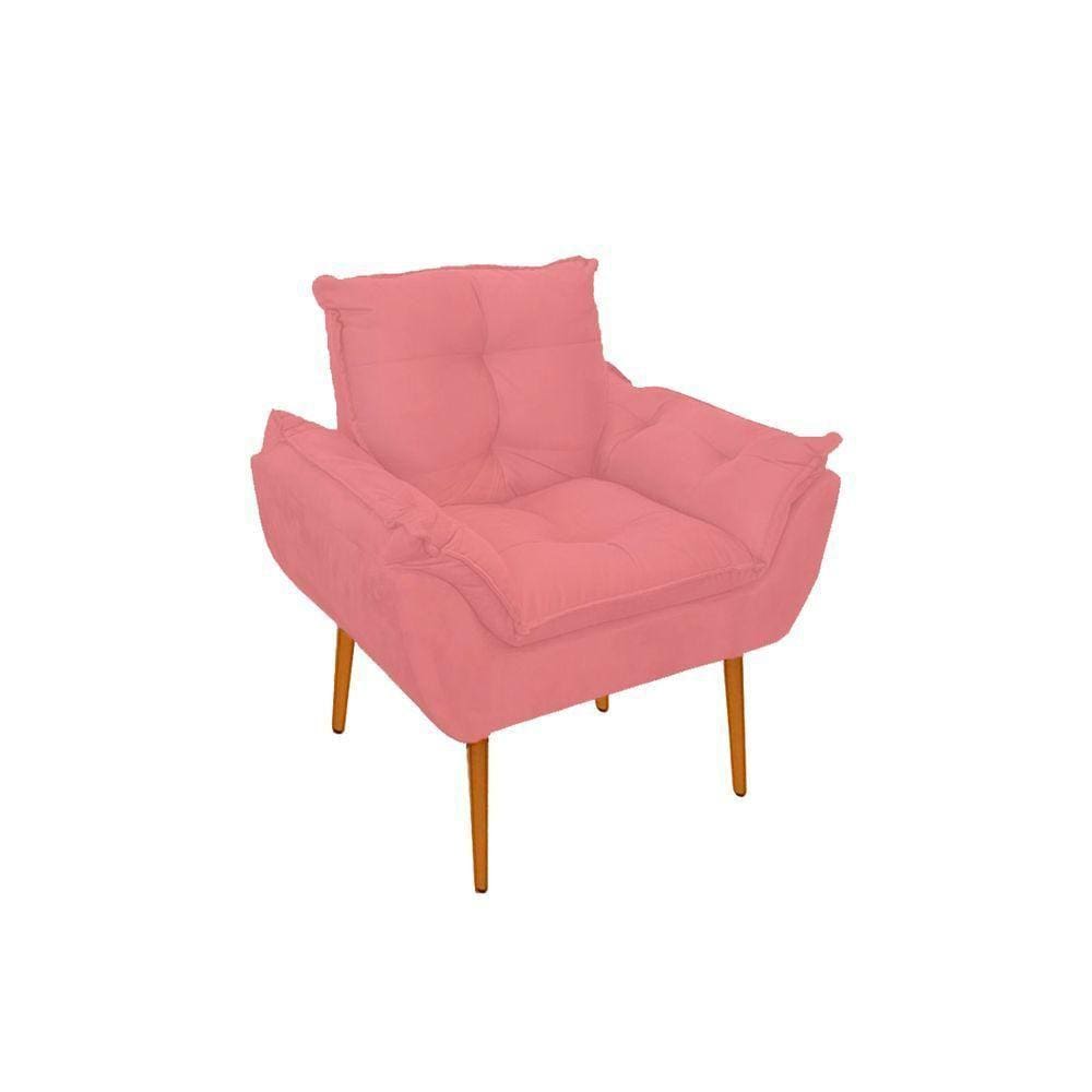 Poltrona Opala Decorativa - Escritório - Recepção - Rosa Cor:rosa
