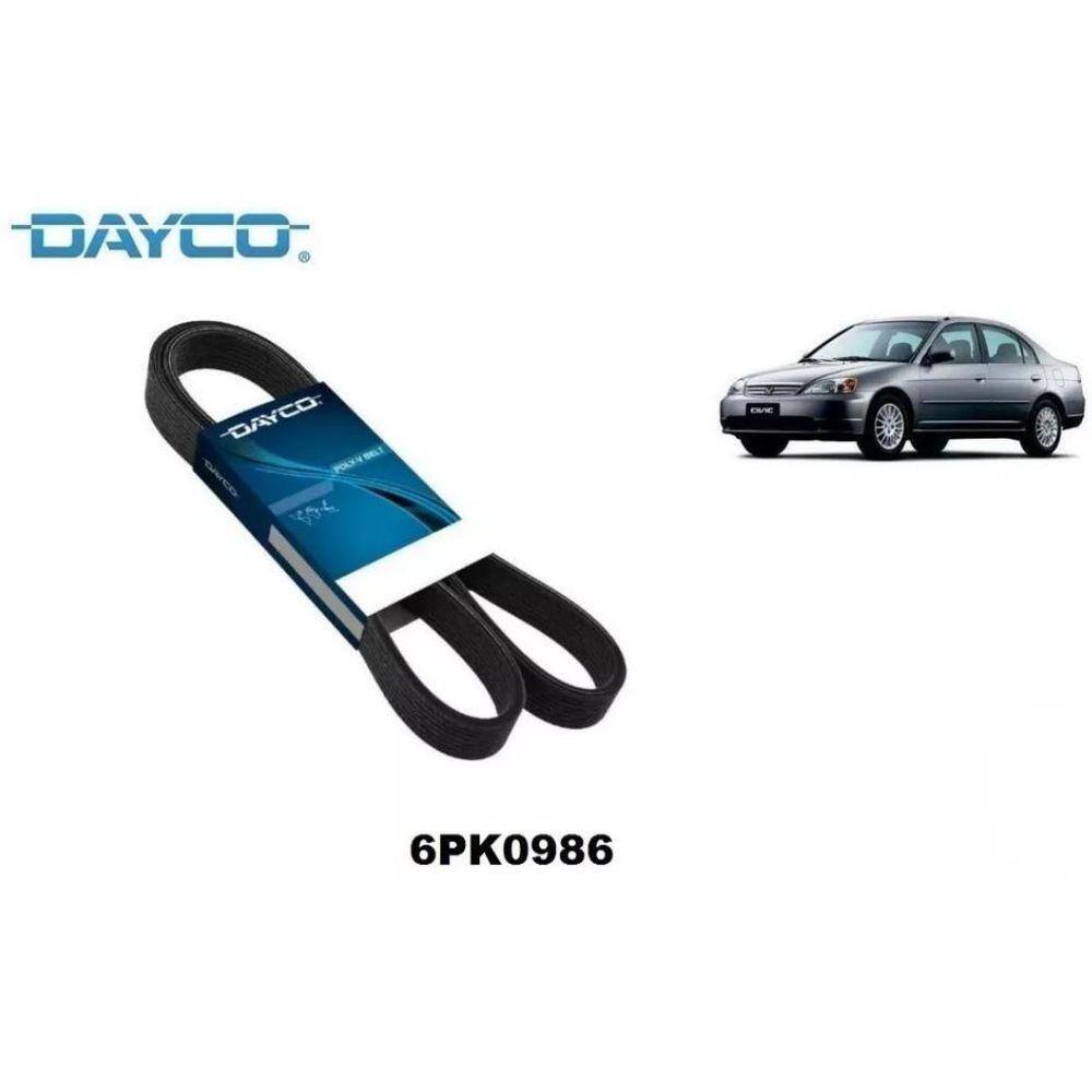 Correia Poly-V Dayco 6Pk 0986 Honda Civic 2001 A 2006