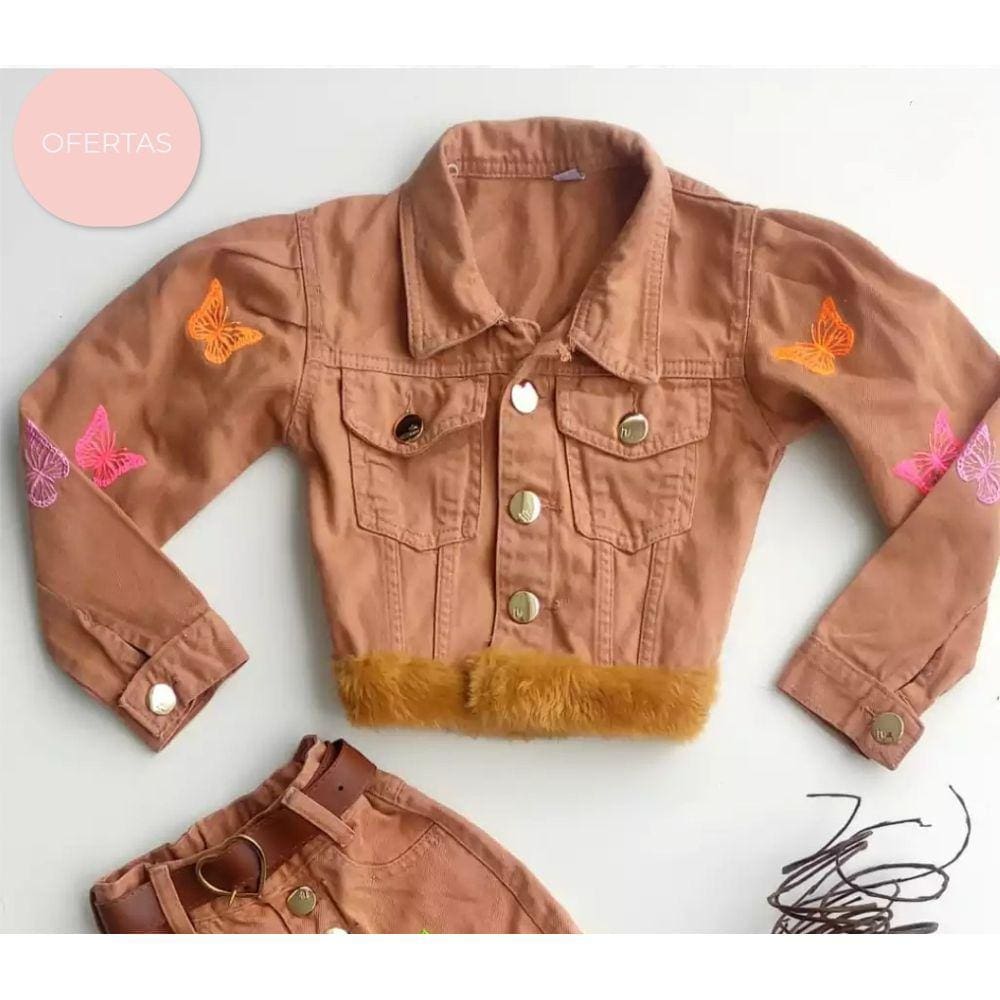 Jaqueta jeans infantil menina