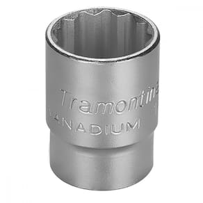 Soquete Estriado Em Aço Cromo Vanadio 21 Mm - Encaixe 1/2 Tramontina Pro