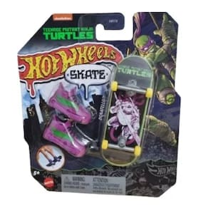 Hot Wheels Skate de Dedo com Tenis Tartarugas Ninja Mattel HMY18