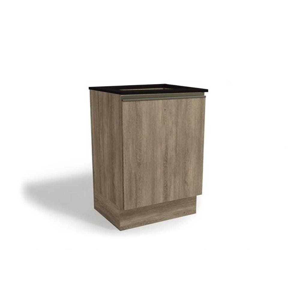 Balcão de Cozinha Maxxi G742 p/ Cooktop 60cm Nogal/Preto - Kappesberg