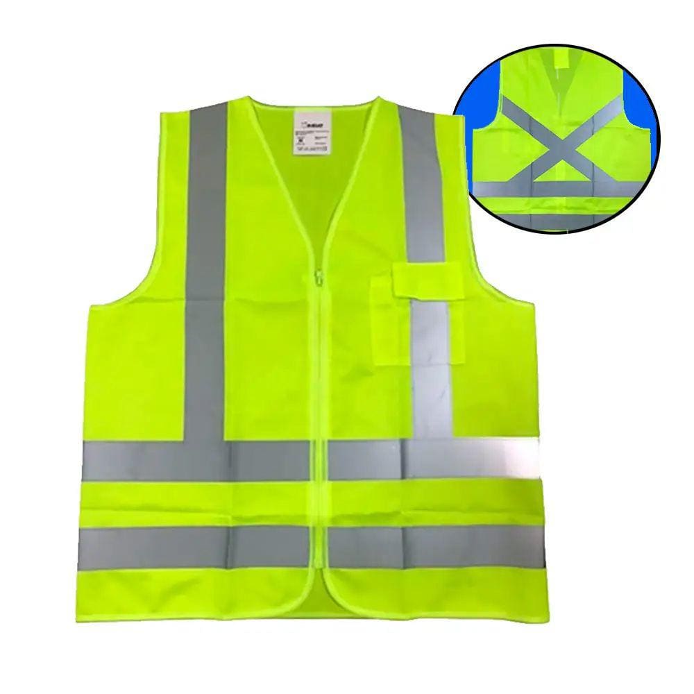 Colete Refletivo Segurança Sinalizador Zíper e Bolso Amarelo