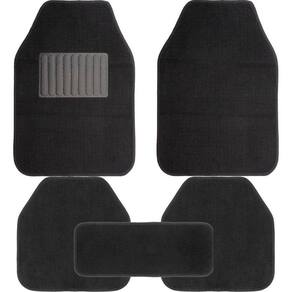 Tapete Automotivo Universal Carpê Luxo Antiderrapante Preto