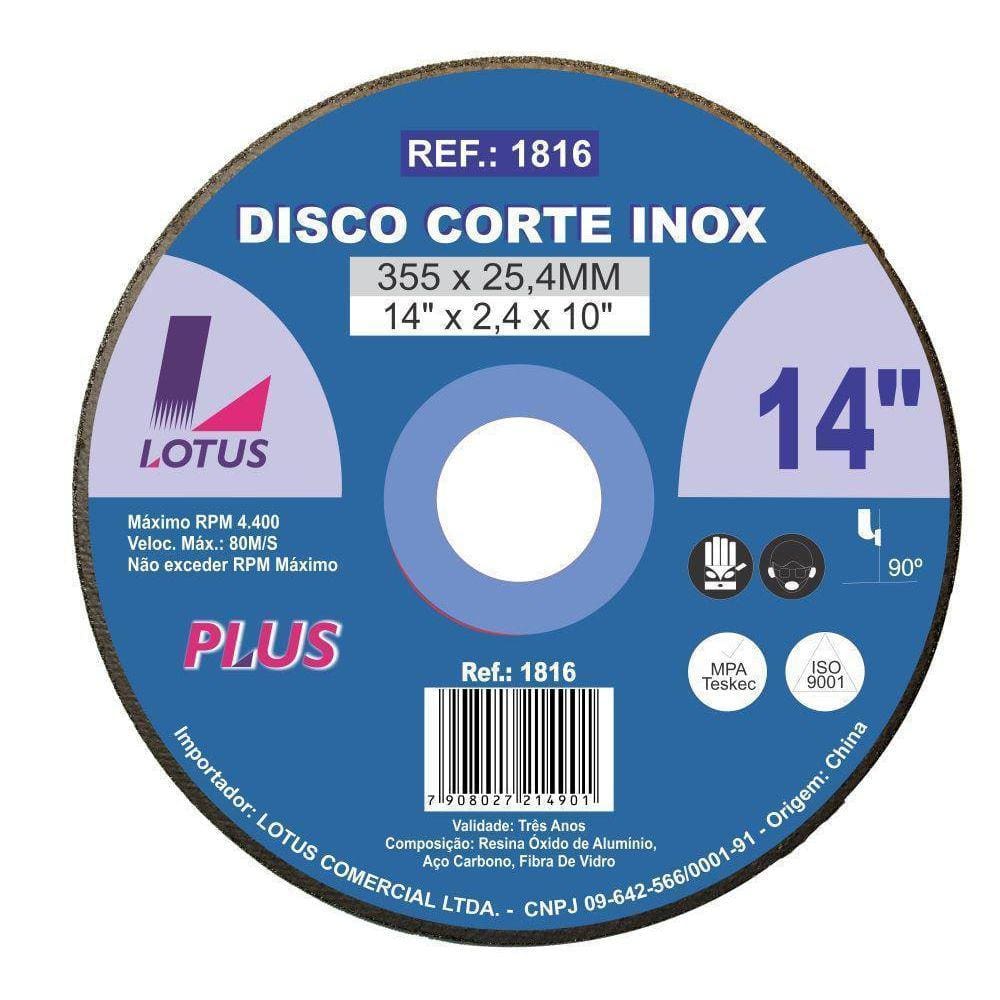 Disco De Corte Inox 14 Plus 25/5
