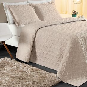 Conjunto Cama Casal King Size Agata Bordada 200 Fios Super