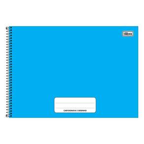 Caderno Cartografia E Desenho Pepper Azul 80 Folhas