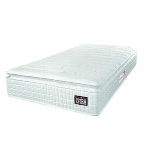 Colchão Solteiro Espuma D33 Vangogh Pillow Top 88x188x29cm Branco Hellen - Suporta até 120kg por Pessoa