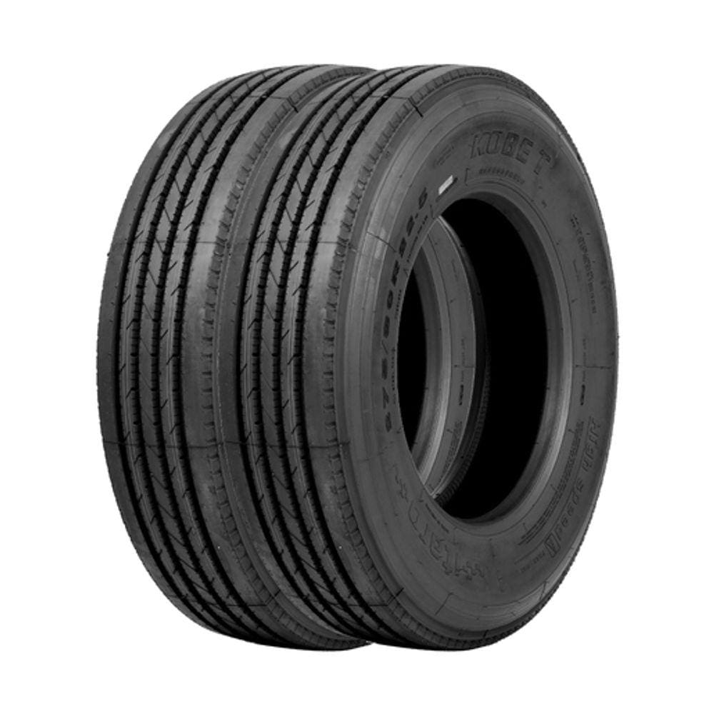 Jogo 2 Pneus Itaro Aro 22.5 Kobe T 275/80R22.5 146/143L  16 Lonas - Direcional / Liso