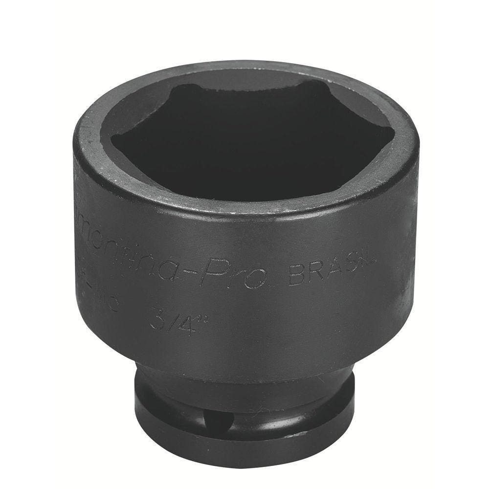 Soquete Impacto Sextavado Aço Cromo Molibdênio 55mm - Encaixe 3/4pol Tramontina Pro Tramontina