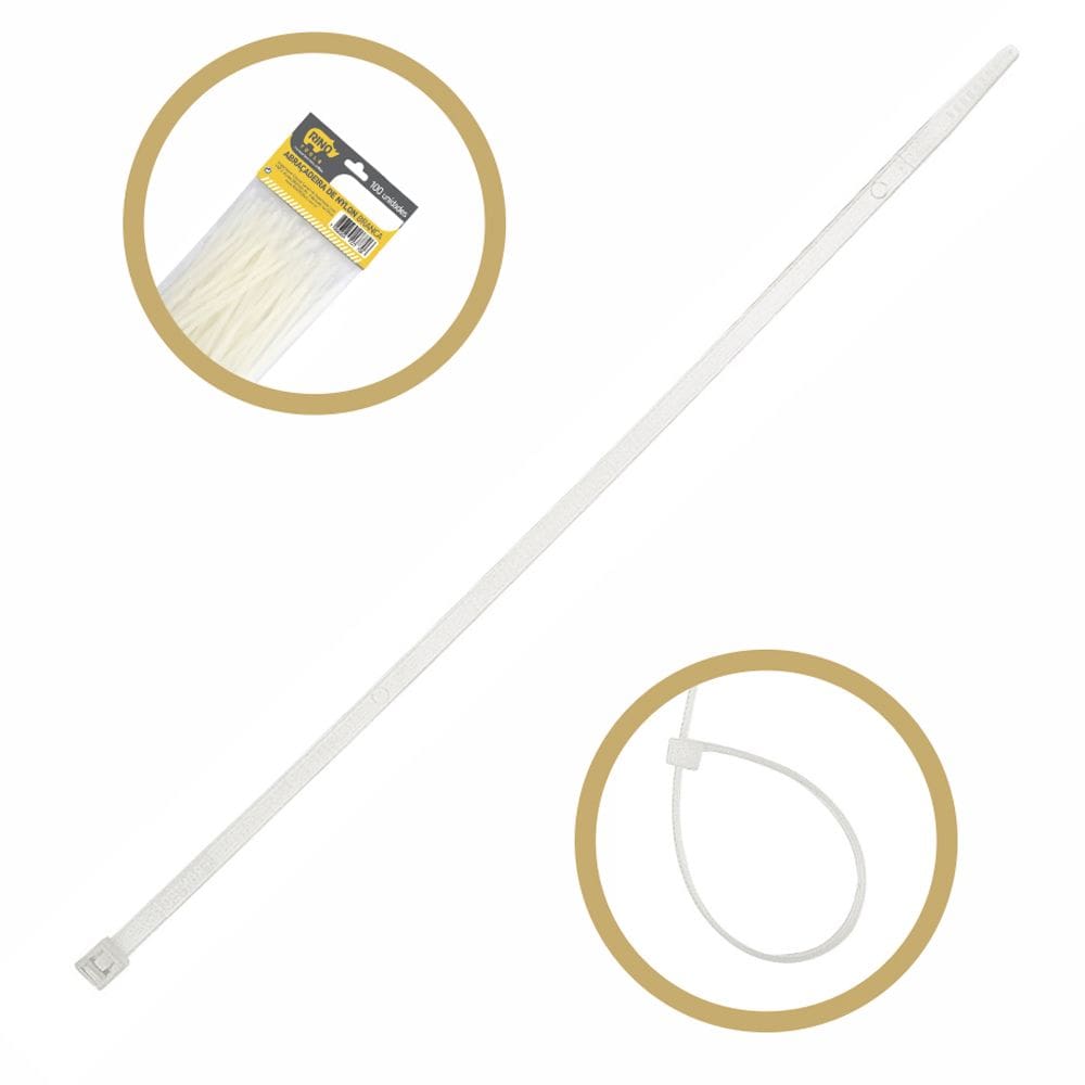 Kit Abraçadeira Presilha 140x3,5mm Branca 3.000 Unidades