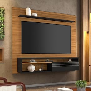 Painel Para Tv Até 65 Polegadas 1 Porta 2 Nichos Ibiza Notável Freijó/preto