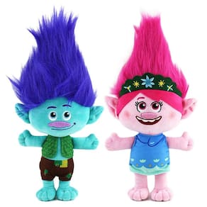 Pelucia Trolls Poppy Tronco Boneco Disney 30Cm