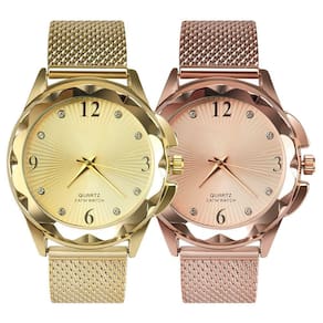 Kit 2 relogio feminino qualidade banhado premium resistente blindado casual social dourado rose