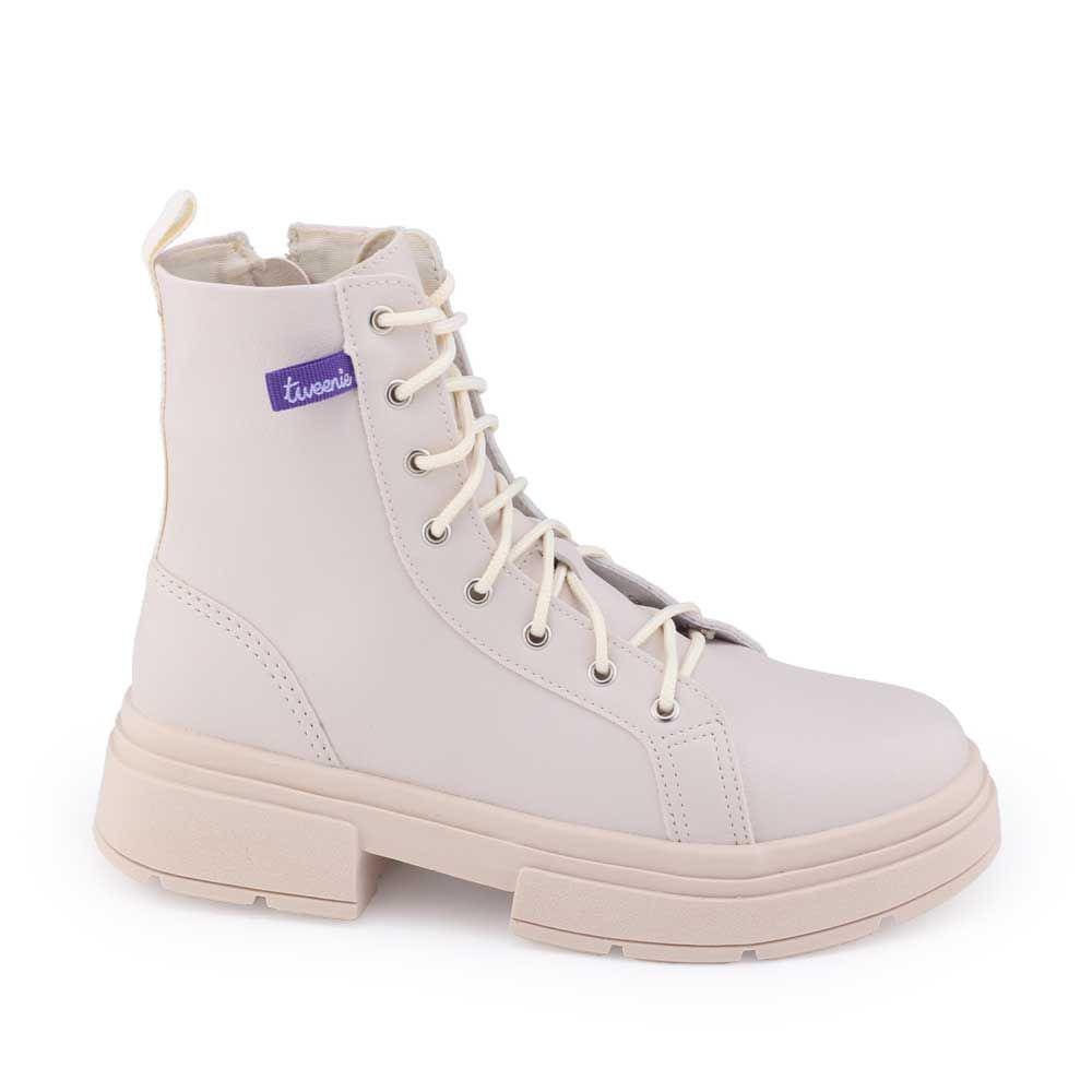 Bota Coturno mna Tweenie 561.006 Nude Cadarços e Zíper