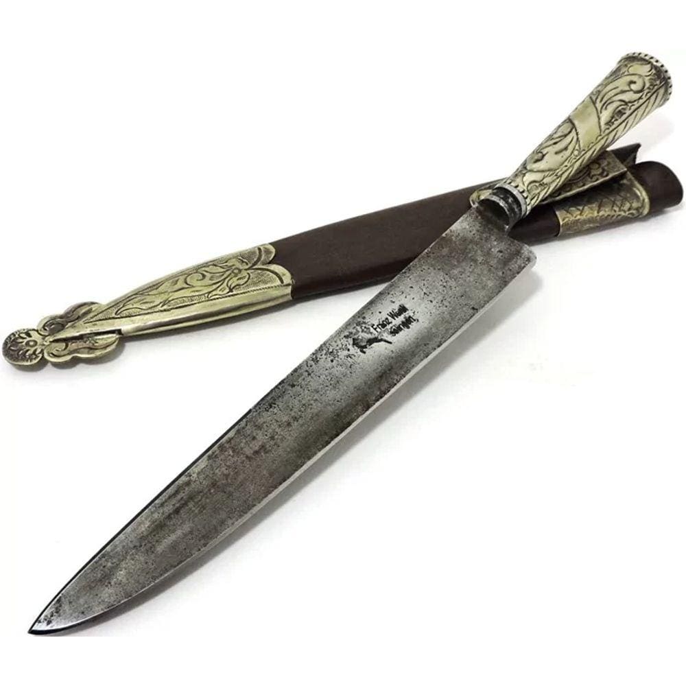 Faca Prateada Rara Solingen Franz Wenk Picaça Lâm 22 cm