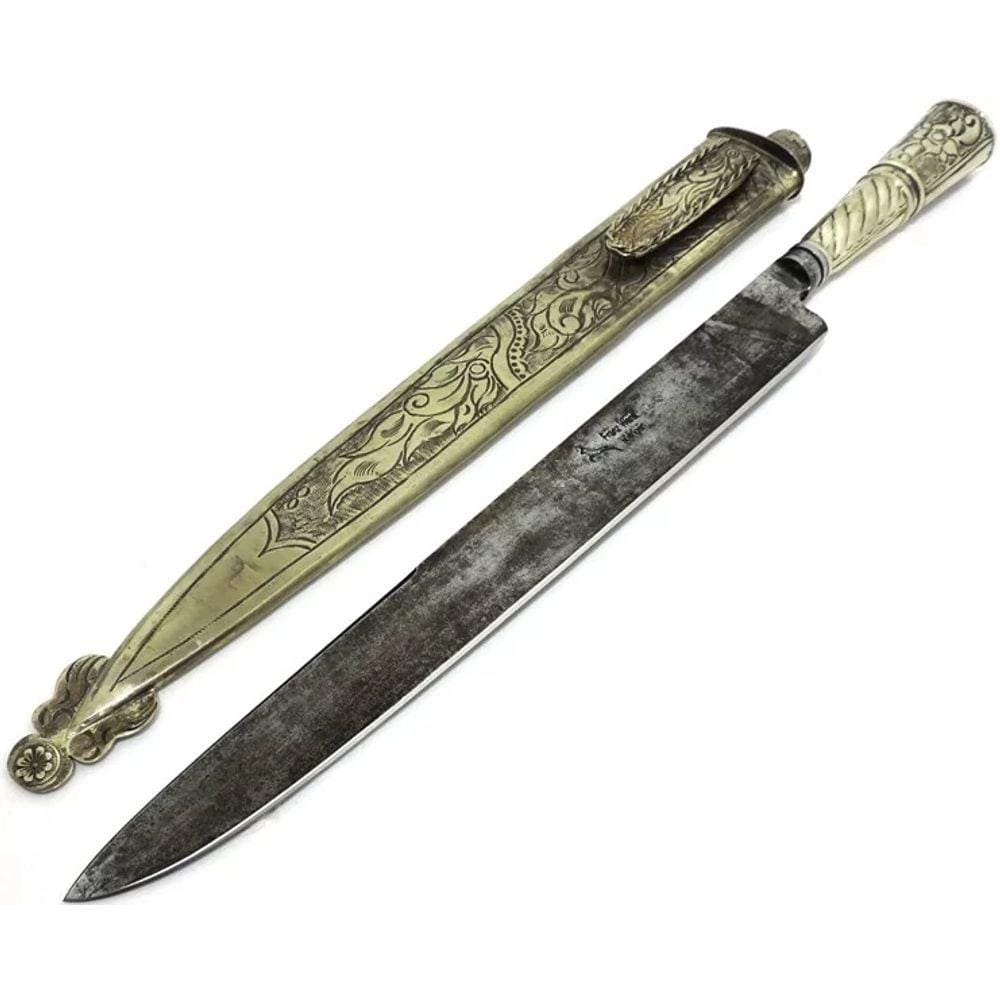 Faca Prateada Antiga e Rara - SolingenFranz Wenk Lâm 30 cm