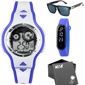 Relogio Digital Criança Infantil Led + Oculos Sol + Caixa