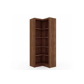 Estante Livreiro Casal Me4132 De Canto C/ 4 Prateleiras Nogal - Tecno Mobili