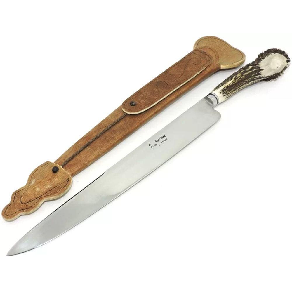 Faca Franz Wenk Solingen Carbono Cabo Chifre Cervo Lâm 30cm.