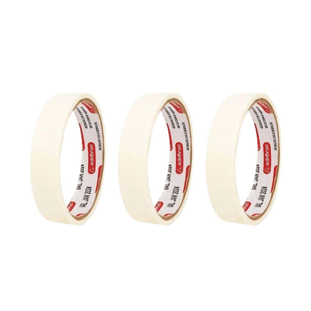 Kit 03 Fita Crepe 18mm x 10m Mask 710 Adelbras