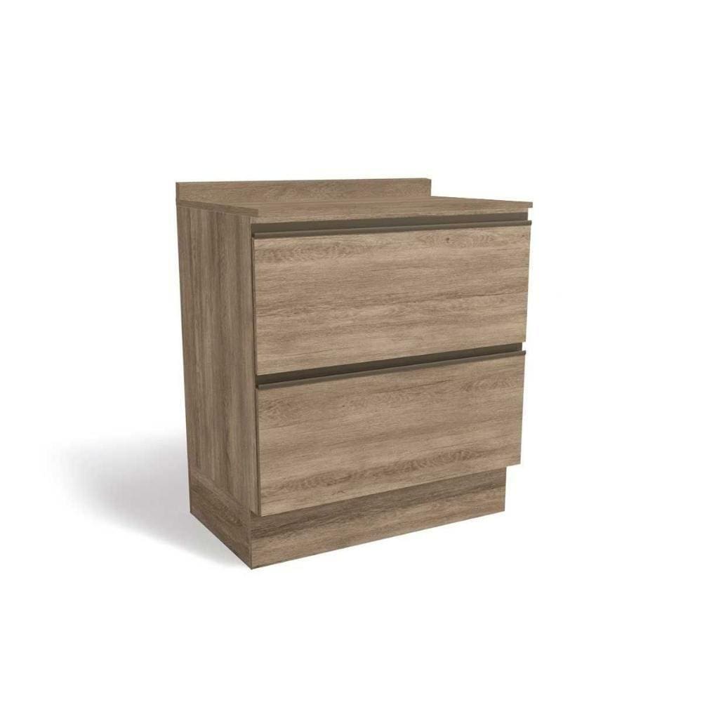 Balcão De Cozinha Maxxi G755 2 Gavetas C-tampo 80cm Nogal-nogal - Kappesberg