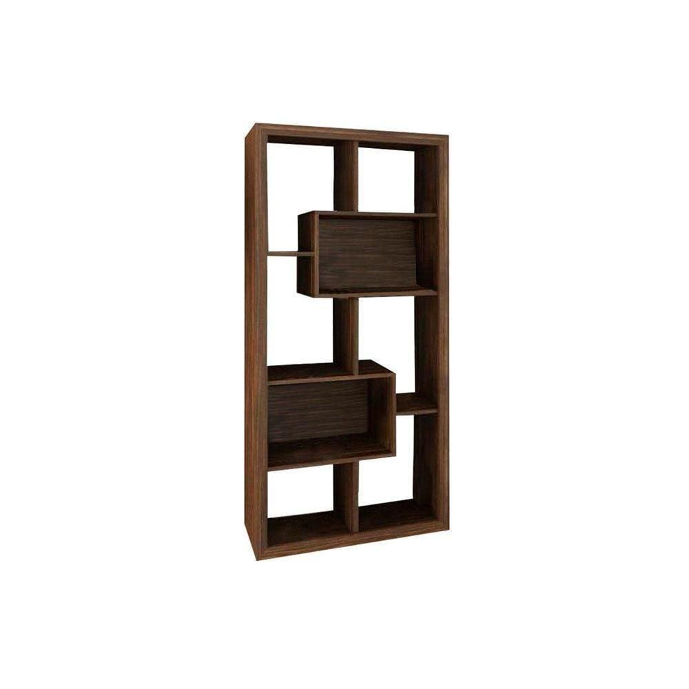 Estante Para Sala E1712 C/ 2 Nichos Nogal - Tecno Mobili