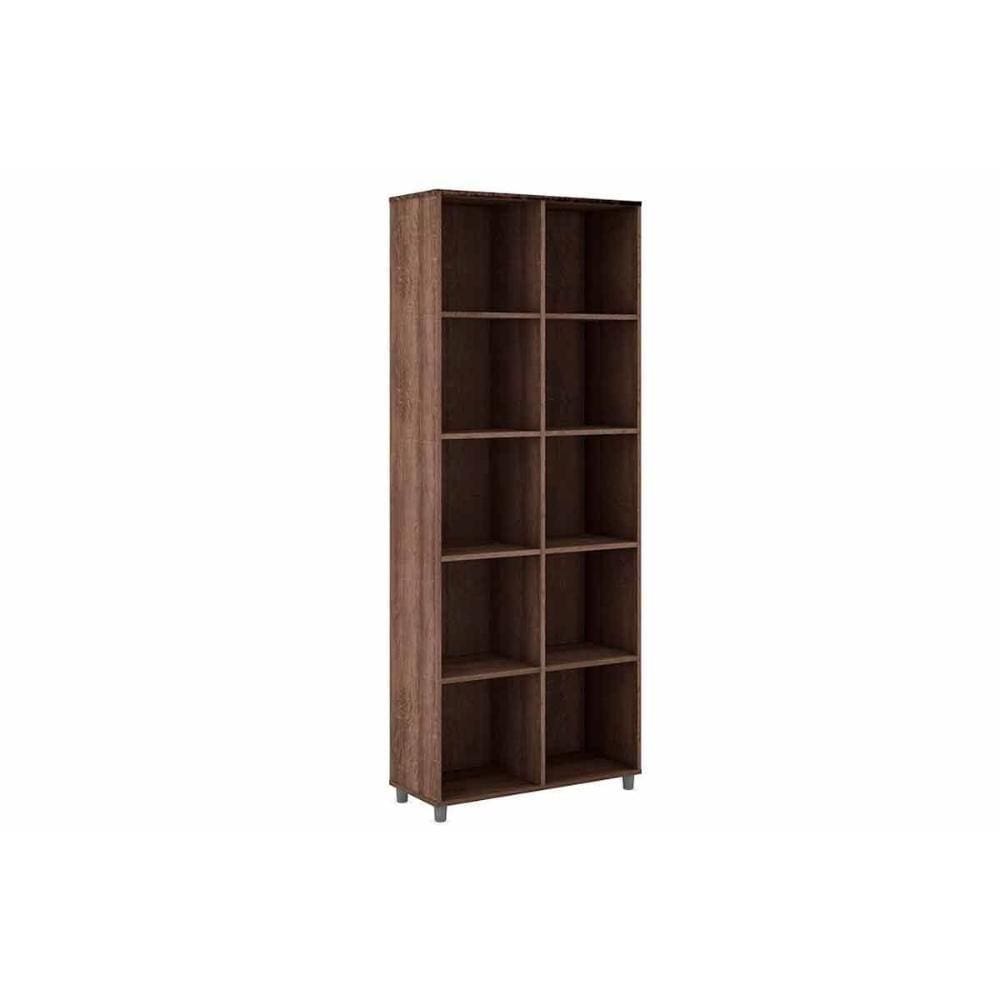 Estante Livreiro Casal Esm225 C/ 10 Nichos Rustico - Movelbento
