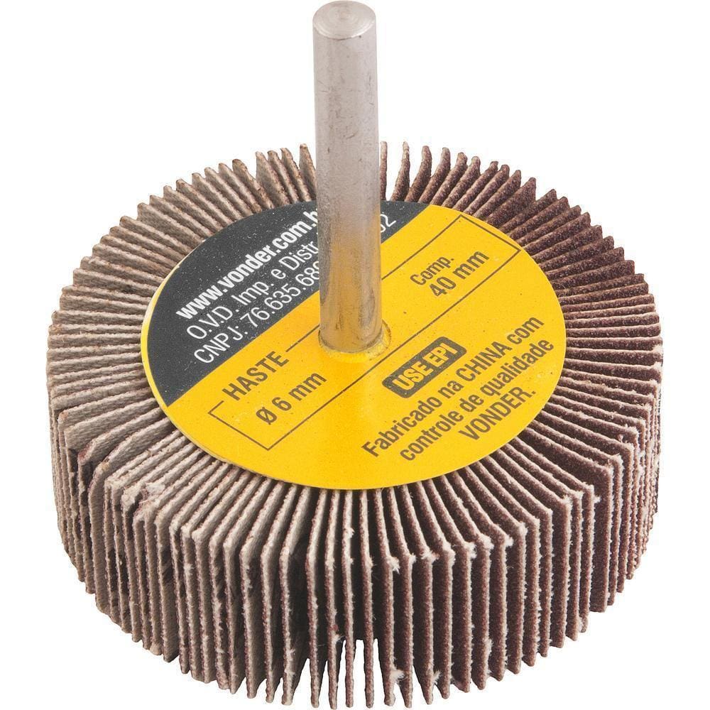 Roda De Lixa 60Mmx20Mm Com Haste G120 - Vonder
