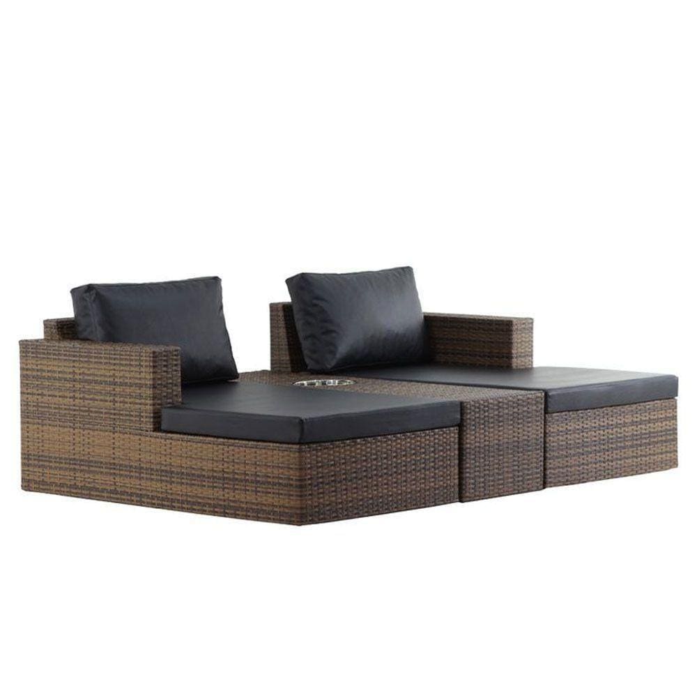 Chaise Recife Em Alumínio Piscina Jardim Trama Pedra Ferro