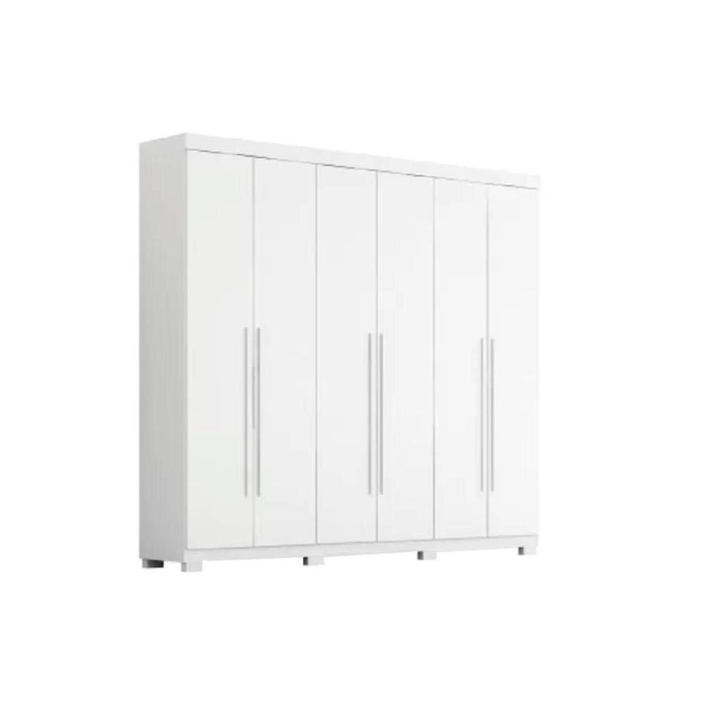 Guarda Roupa 6 Portas E 4 Gavetas Nubia Branco - Acp