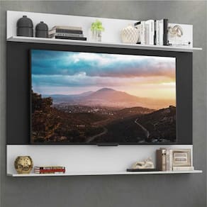 Painel TV 65" com Prateleiras Amsterdã Classic Multimóveis Preto/Branco