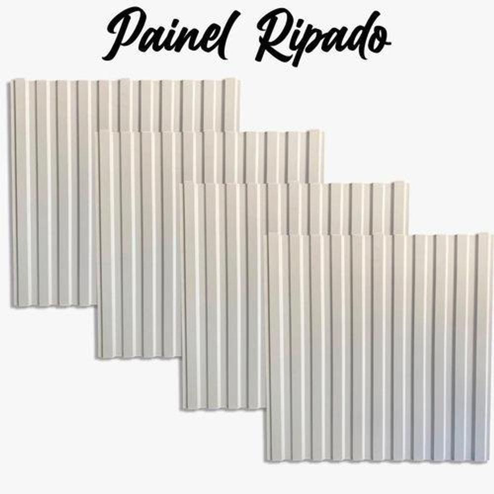 16 Placas 3D Pvc Painel Ripado Parede Revestimento 50 X 50Cm