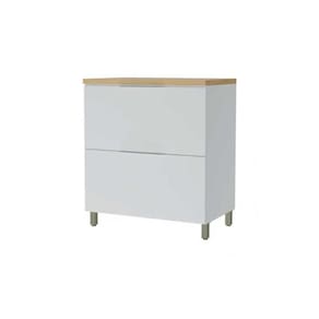 Módulo Cozinha Nesher Marquesa Balcão 1 Porta Basculante E 1 Gaveta 80cm Branca-nature - Nesher
