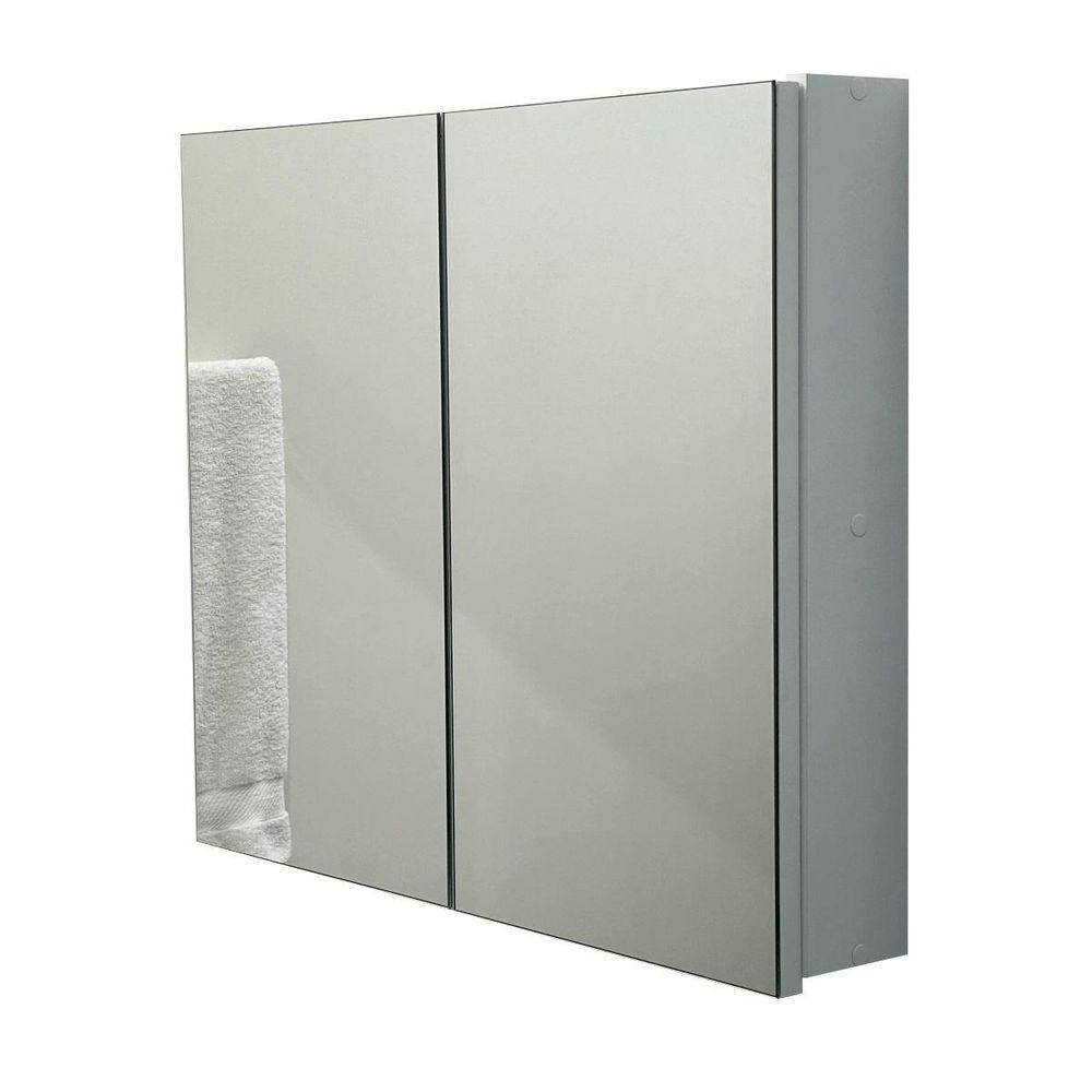 Espelho Para Banheiro Armário 2 Portas Com Fundo - 60Cm