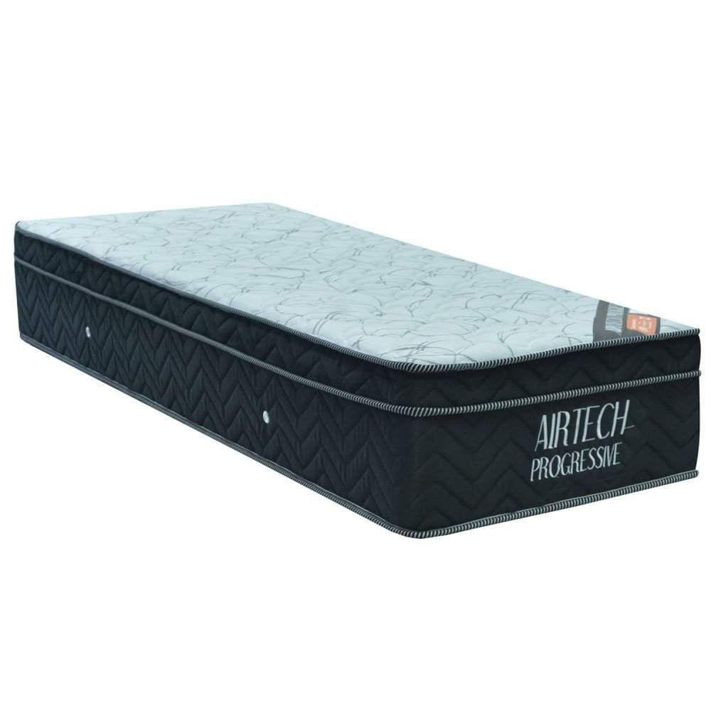 Colchão Solteiro Ortobom Molas Bonnel AirTech Progressive 88x188x29 Preto/Cinza