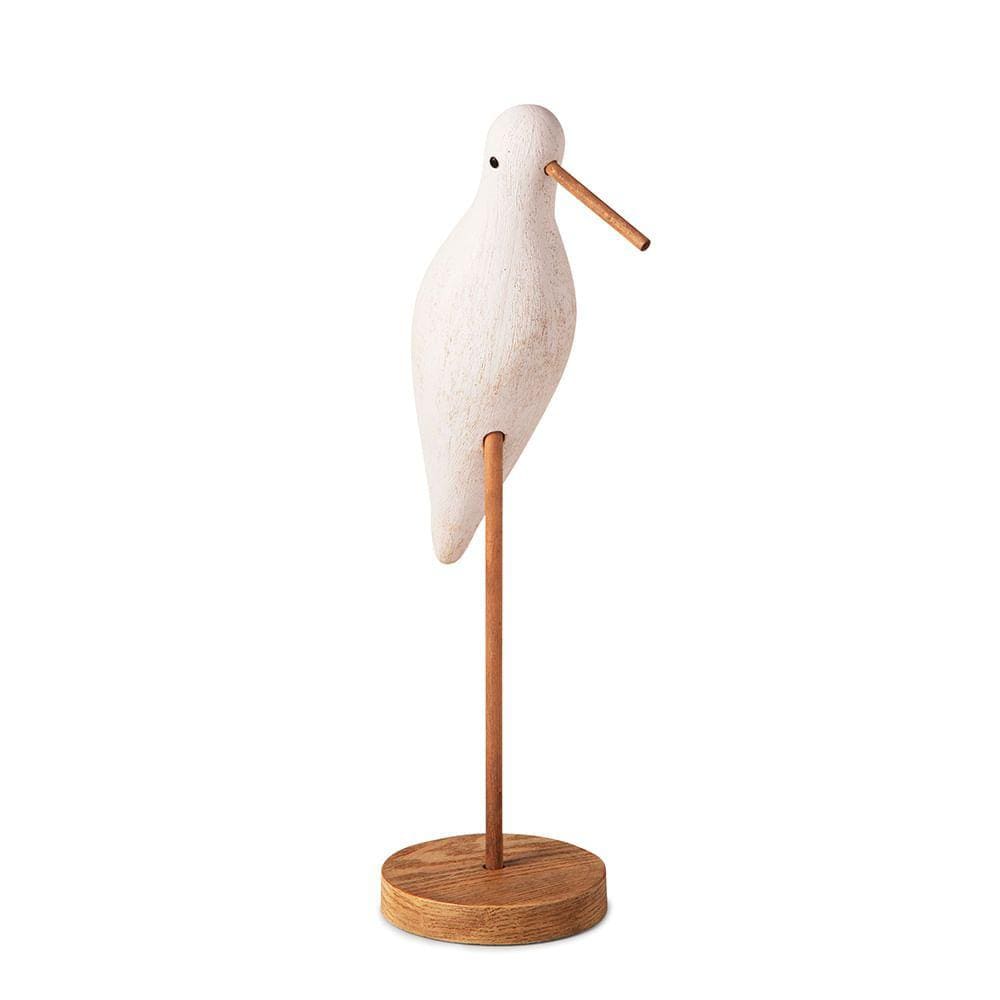 Escultura Pássaro em Poliresina - Branco