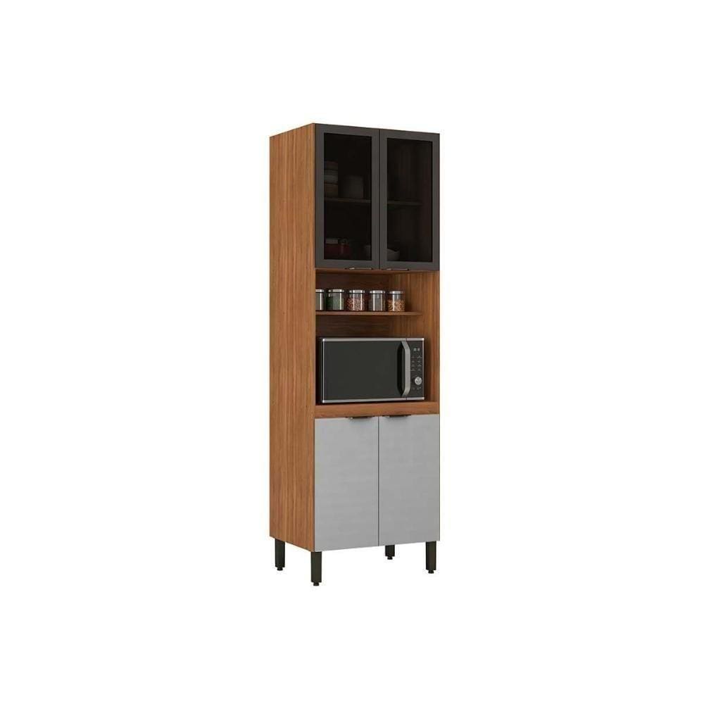 Paneleiro De Cozinha 2 Portas C- Vidro Firenze Amendola-nude Prime Tx - Demóbile