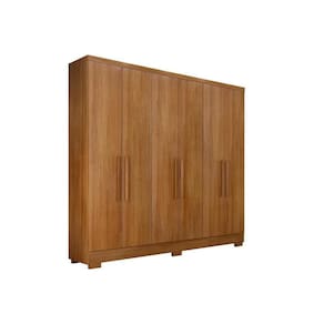 Guarda Roupa Casal 6 Portas E 4 Gavetas C- Espelho E Pés Milly Cumaru - Novo Horizonte