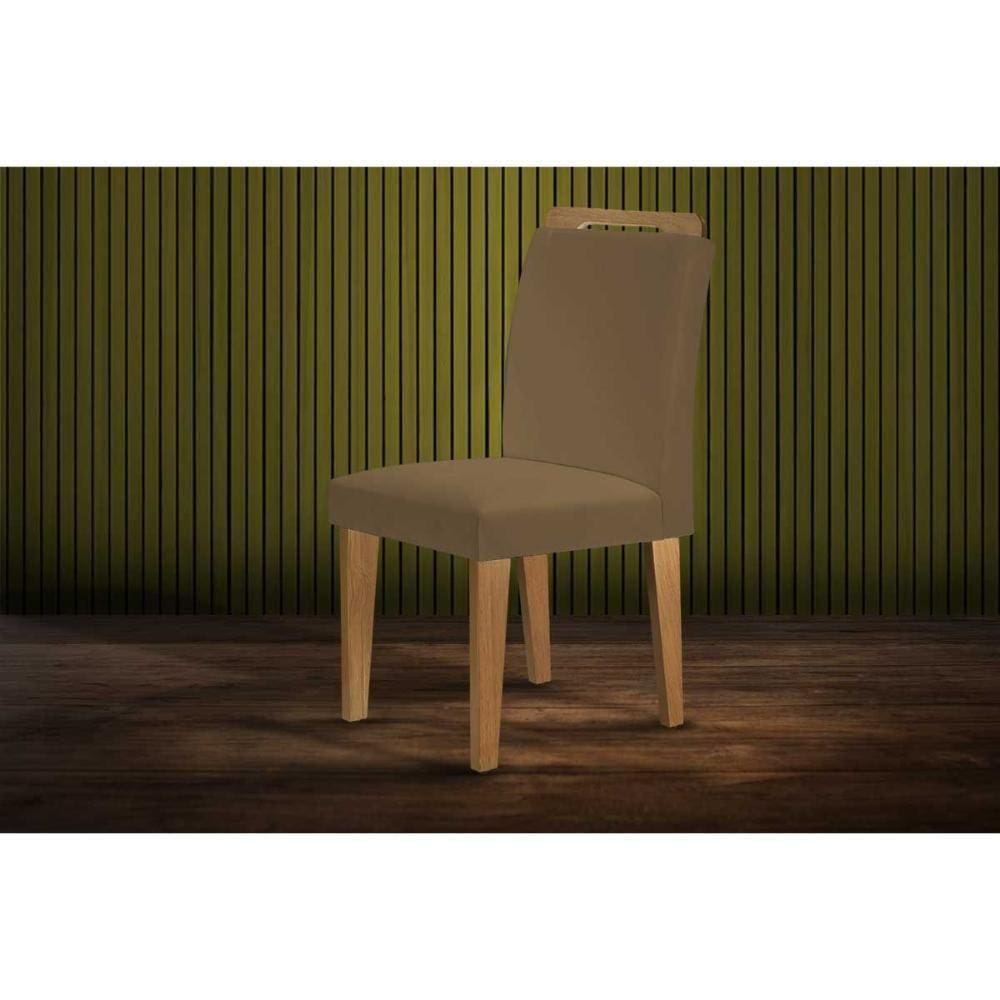 Kit 2 Cadeiras Sala Jantar Athenas 2 Un Capuccino-animale Chocolate - Rufato