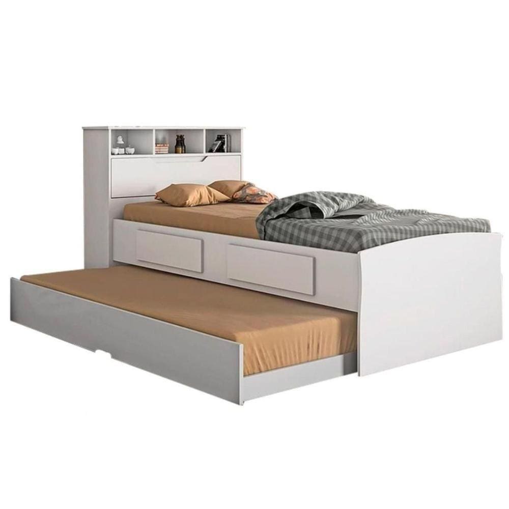 Colchão Solteiro Pérola Polar (2un) + Bicama Ravena Branco