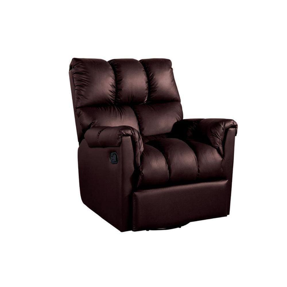 Poltrona Do Papai Reclinável Aspen Romana Zero Wall Giro E Balanço Courano Marrom - Probel