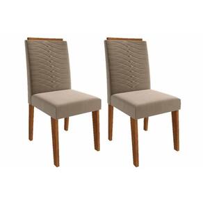 Kit 2 Cadeiras Sala Jantar Clarice 2 Un Savana-suede Joli - Cimol